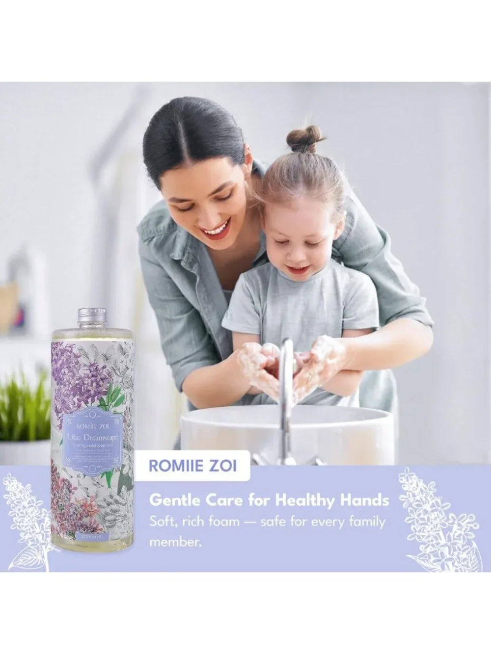 Lilac Foaming Hand Soap Refills, 33.8 Fl Oz, 3-Pack - Moisturizing & Gentle